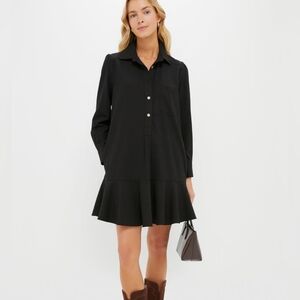 TUCKERNUCK POMANDER PLACE Black Crepe Callahan Shirt Dress Medium